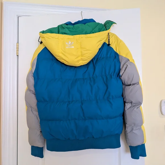 Vintage Adidas Colorblock Puffer Jacket Large - Picture 10 of 16
